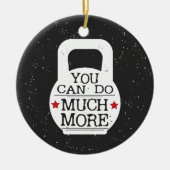 キュートフィットネスやる気を起こさせるトレーニングジムケトルベル セラミックオーナメント (正面)