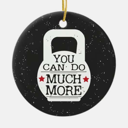 キュートフィットネスやる気を起こさせるトレーニングジムケトルベル セラミックオーナメント (正面)