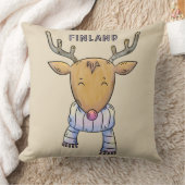 キュートフィンランドトナカイ装飾用クッション クッション (ブランケット)