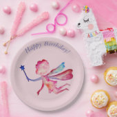 キュートフェアリーウォーター色スケッチ紙プレート ペーパープレート (パーティー)