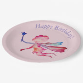 キュートフェアリーウォーター色スケッチ紙プレート ペーパープレート (アングル)