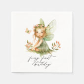 キュートフェアリーファースト誕生日 スタンダードカクテルナプキン (正面)