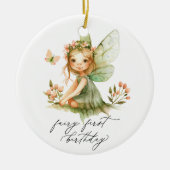 キュートフェアリーファースト誕生日 セラミックオーナメント (正面)