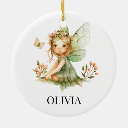 キュートフェアリーファースト誕生日 セラミックオーナメント (裏面)