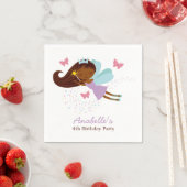 キュートフェアリープリンセスガールズ誕生日 スタンダードカクテルナプキン (インサイチュ)