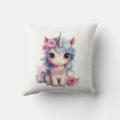 キュートフェアリーベビーユニコーンきらめくファンタジー クッション (裏面)