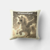 キュートフェアリーベビーユニコーンクリーきらめくムファンタジー クッション (裏面)