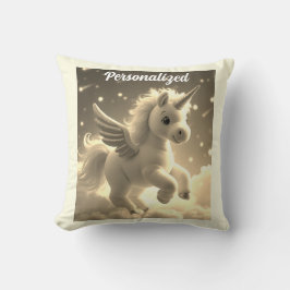 キュートフェアリーベビーユニコーンクリーきらめくムファンタジー クッション
