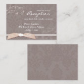 キュートフェイクなリボン結婚式 エンクロージャーカード (正面/裏面)