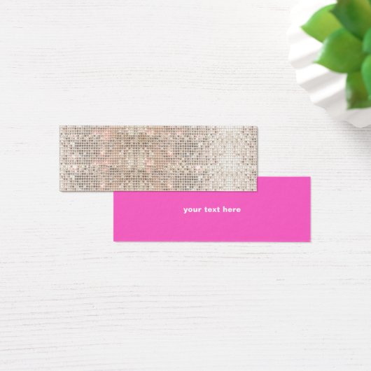 キュートフェイクシルバーシークインピンク (デスク)