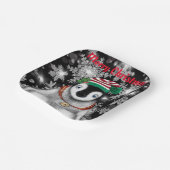 キュートフェスティバルホリデーペンギングリッター雪片 ペーパープレート (傾斜あり)