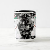 キュートフェスティバルホリデーポーラーベアグリッタースノーフレーク マグカップ (中央)