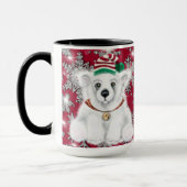 キュートフェスティバルホリデーポーラーベアグリッタースノーフレーク マグカップ (左)