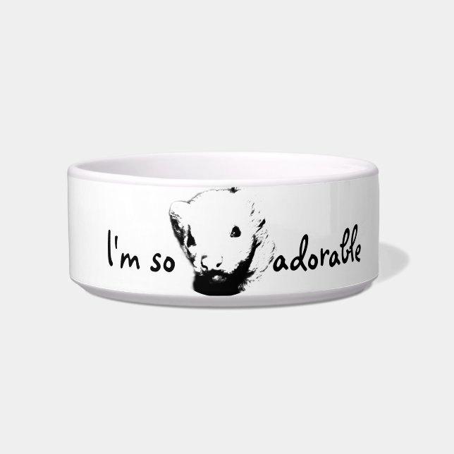 キュートフェレット写真 ボウル (正面)