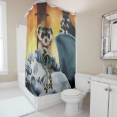 キュートフェレット鍵ケルブ シャワーカーテン (インサイチュ)