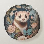 キュートフェレパステルエレガントフローラガーデン ラウンドクッション (裏面)