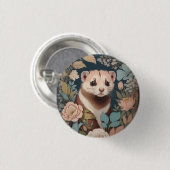 キュートフェレパステルエレガントフローラガーデン 缶バッジ (正面&裏面)