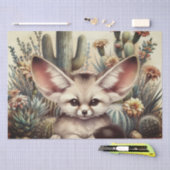 キュートフェンネックキツネ動物 薄葉紙 (クラフト)