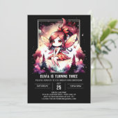 キュートフェ威厳のあるアリー誕生日 招待状 (スタンド正面)