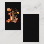 キュートフォレストアニマルズディアーズキツネバニーハリネズミ 名刺 (正面/裏面)