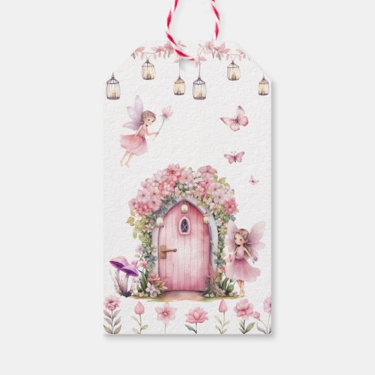 キュートフォレストフェアリーフローラガーデン誕生日の好意 ギフトタグ (裏面)