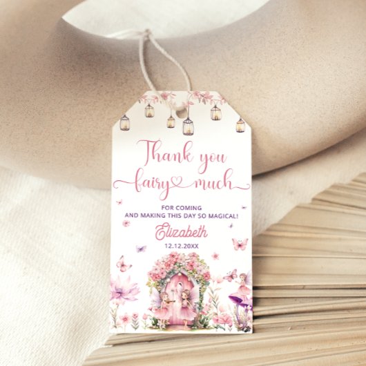 キュートフォレストフェアリーフローラガーデン誕生日の好意 ギフトタグ
