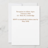 キュートフクロウウッドランド素朴結婚式招待状 招待状 (裏面)