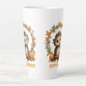 キュートフクロウカボチャハッピーハローウィンデザイン カフェラテマグ (正面)