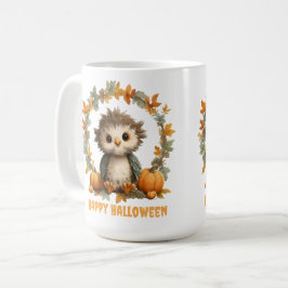 キュートフクロウカボチャハッピーハローウィンデザイン コーヒーマグカップ