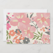 キュートフクロウバタフライフラワーガールズ誕生日 招待状 (裏面)