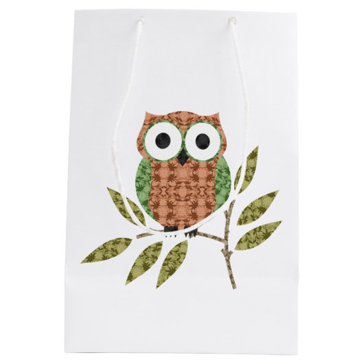 キュートフクロウ抱き枕 ミディアムペーパーバッグ (裏面)