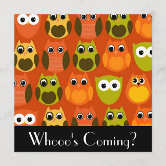 キュートフクロウ招待状 招待状