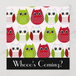キュートフクロウ招待状 招待状