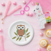 キュートフクロウ紙プレート ペーパープレート (パーティー)
