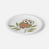 キュートフクロウ紙プレート ペーパープレート (アングル)