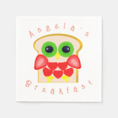 キュートフクロフルーツブレックファースト スタンダードカクテルナプキン (正面)