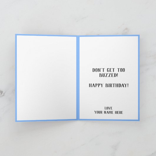 キュートフライおもしろいプン応援ブラザーハッピーバースデー サンキューカード (内部)