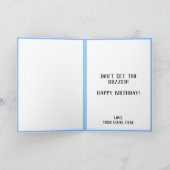 キュートフライおもしろいプン応援夫ハッピーバースデー サンキューカード (内部)