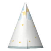 キュートフライオーバーテディベア動物飛行機誕生日 パーティーハット (裏面)