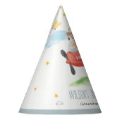 キュートフライオーバーテディベア動物飛行機誕生日 パーティーハット (左)