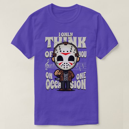 キュートフライディースラッシャーおもしろいミーム Tシャツ (デザイン正面)