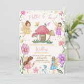 キュートフラッターアンドツワールフェアリー誕生日 招待状 (スタンド正面)