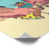 キュートフラミンゴトロピカルバケーション |次の時間リラックスまで ポスター (角)