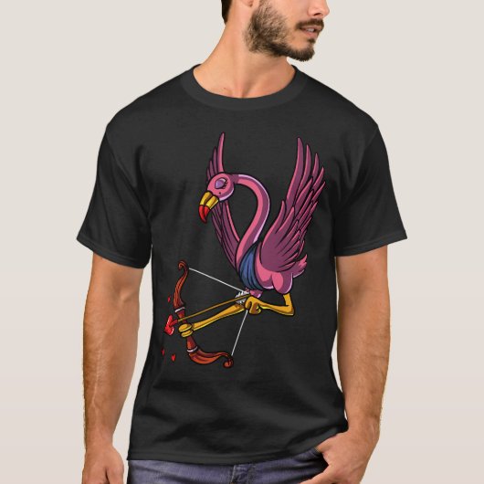 キュートフラミンゴバードキューピッド Tシャツ (正面)