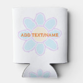 キュートフラワースケッチカスタム文字 缶クーラー (裏面)