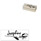 キュートフラワーフローラパーソナライズされたスケッチ名文字 ラバースタンプ (押印)