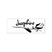 キュートフラワーフローラパーソナライズされたスケッチ名文字 ラバースタンプ (インプリント)