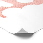 キュートフラワーマーケットレトロデイジーピンクテラコッタ ポスター (角)