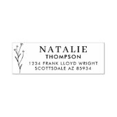 キュートフラワー差出人住所 セルフインキングスタンプ (デザイン)