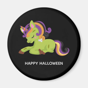 キュートフランケンシュタインユニコーンハッピーハローウィン マグネット